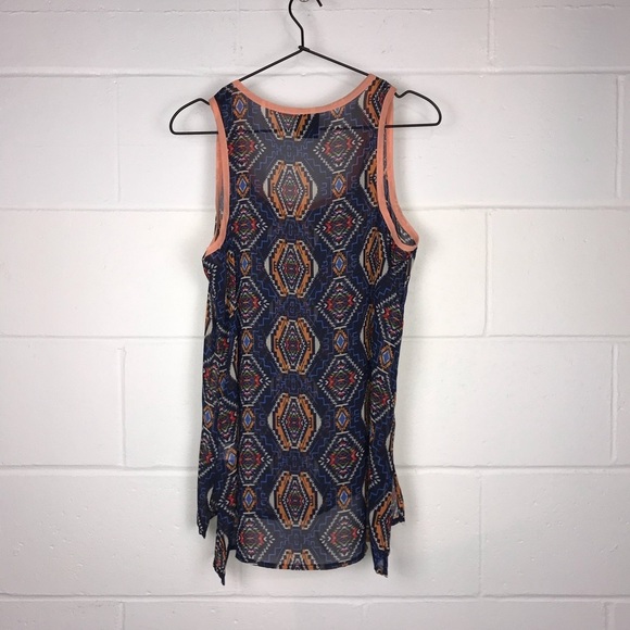 NWOT Bobeau Sleeveless Semi Sheer Tank Blouse Size Small - Picture 5 of 9